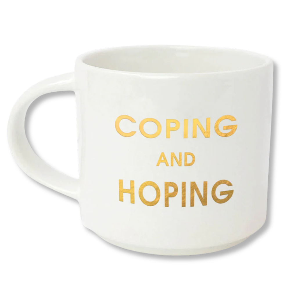 Chez Gagné - Coping and Hoping - Gold Foil Metallic Mug