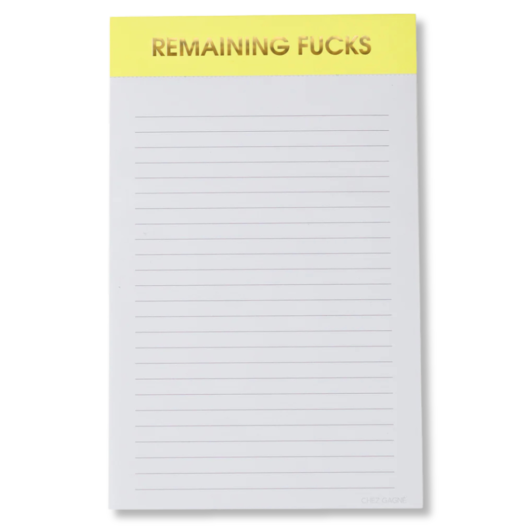 Remaining Fucks - Lined Notepad