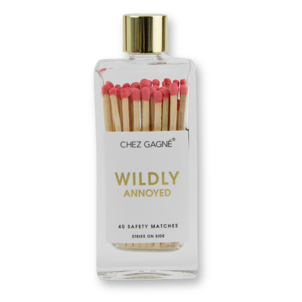 Chez Gagné - Wildly Annoyed - Glass Bottle Safety Matches