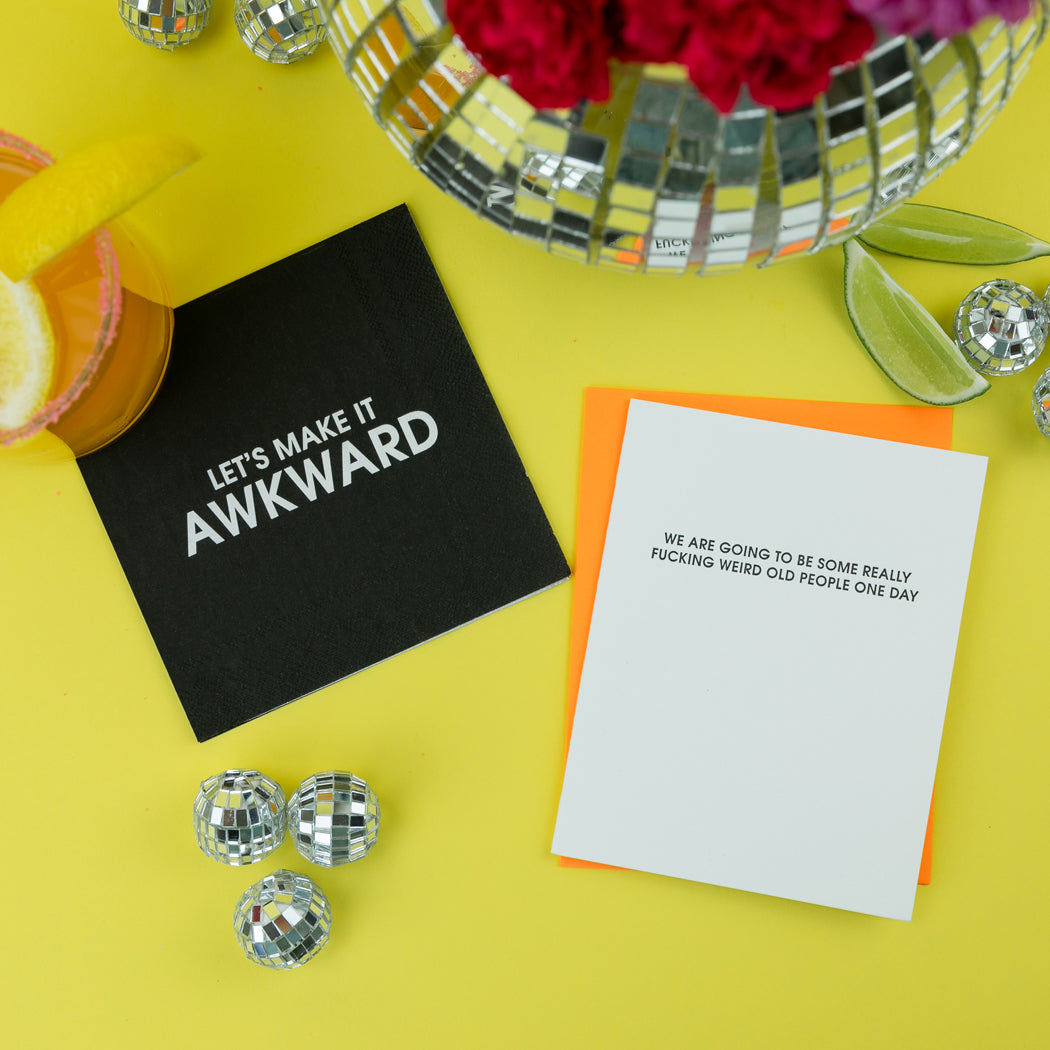 Let's Make It Awkward - Cocktail Napkins