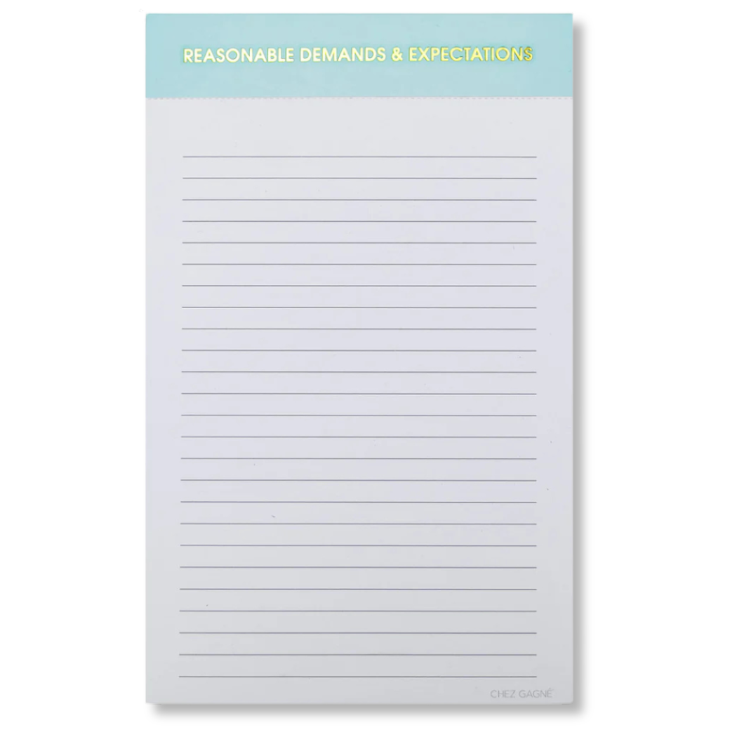 Reasonable Demands & Expectations  - Lined Notepad