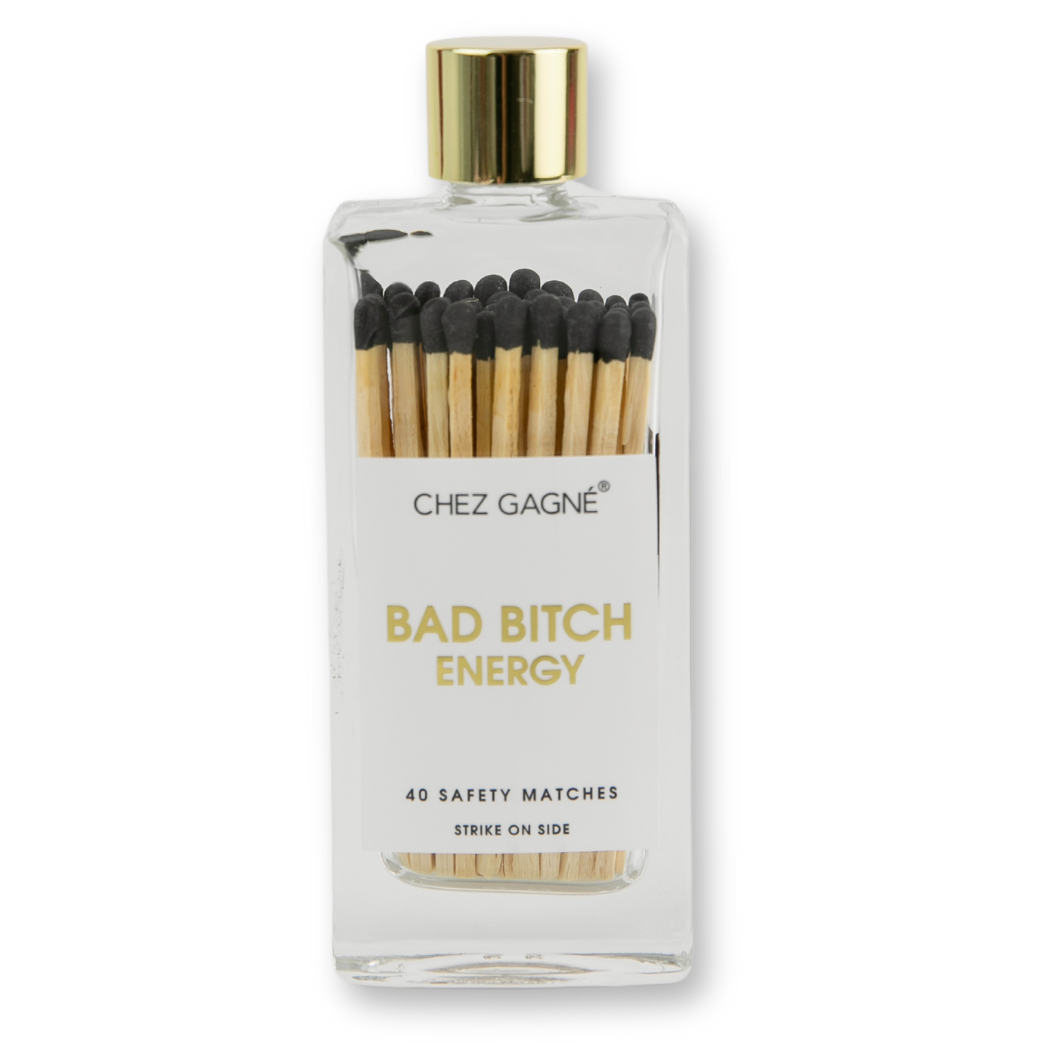 Chez Gagné - Bad Bitch Energy - Glass Bottle Safety Matches