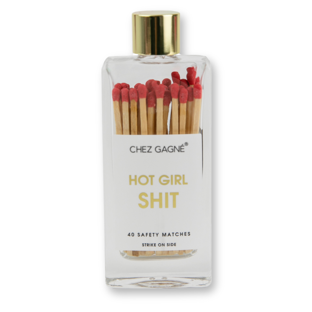 Hot Girl Shit - Glass Bottle Safety Matches