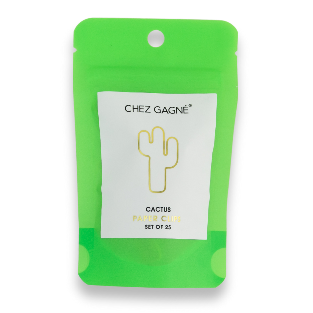 Chez Gagné - Paper Clip Pack - Cactus Pack of 25