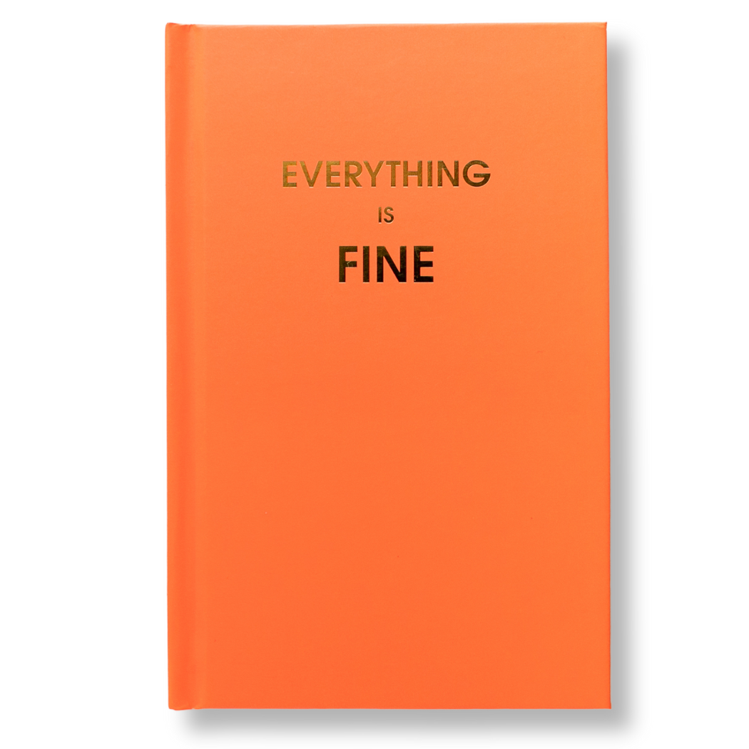 Everything is Fine - Neon Red Hardcover Journal