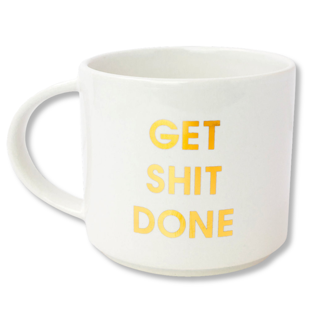 Chez Gagné - Get Shit Done - Gold Foil Oversized Mug