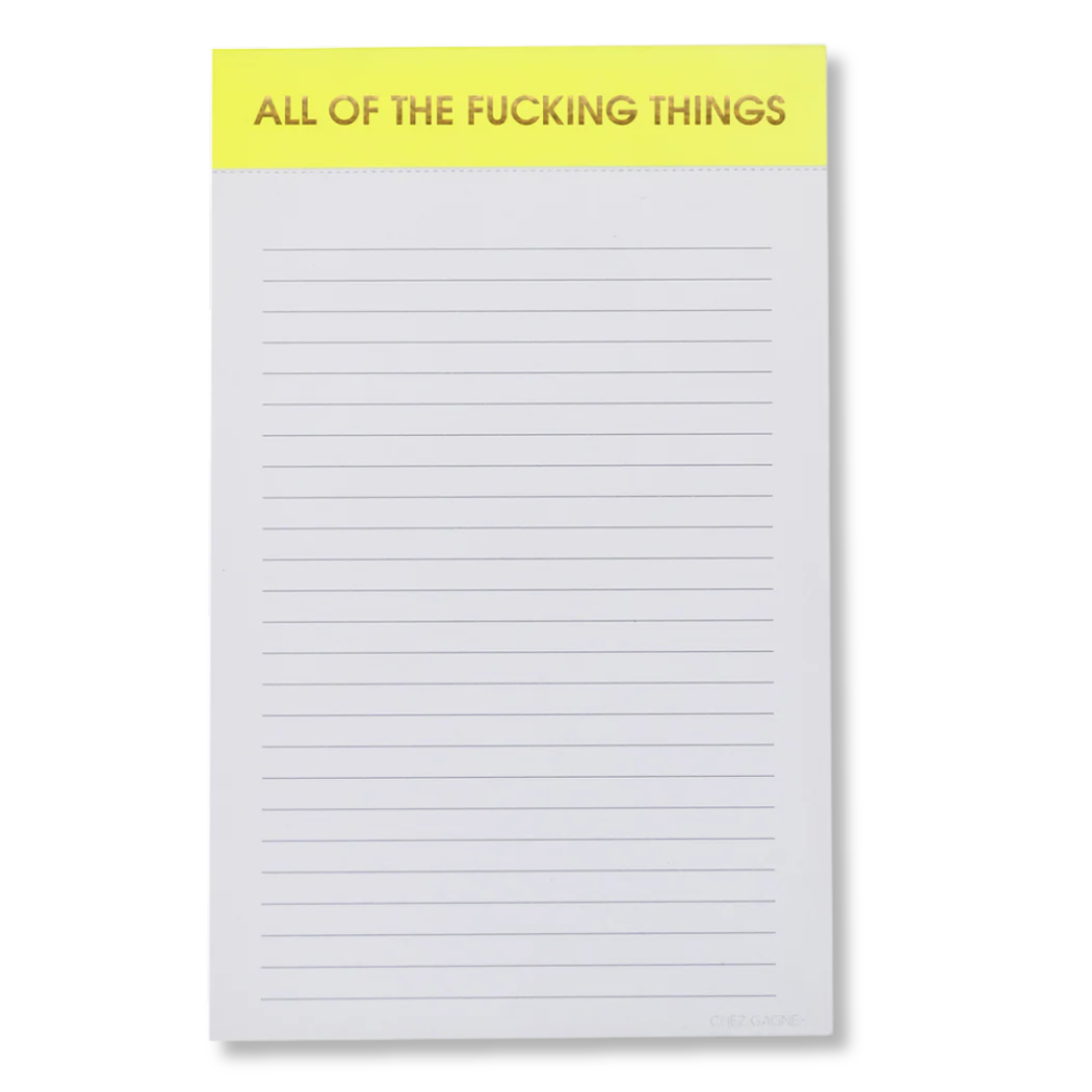 All The Fucking Things - Lined Notepad