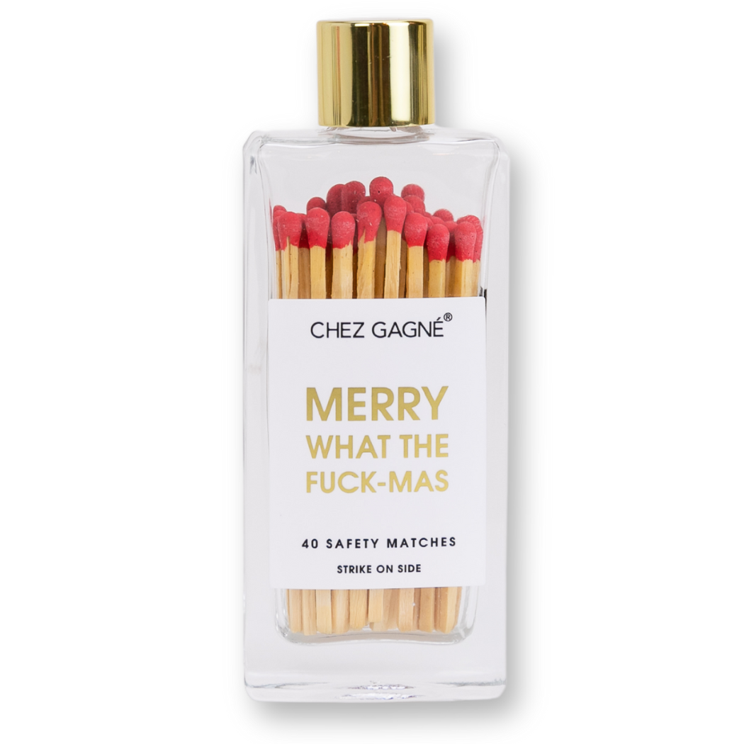 Merry What The Fuck-Mas - Glass Bottle Safety Matches