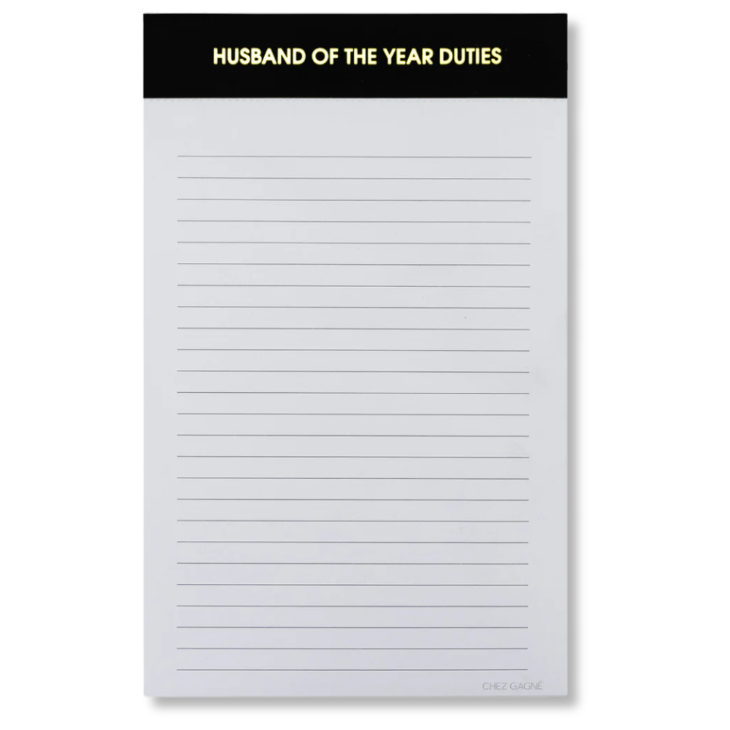 Husband of the Year - Lined Notepad