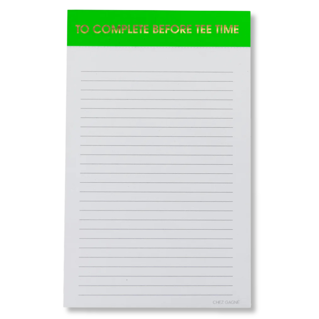 To Complete Before Tee Time - Lined Notepad