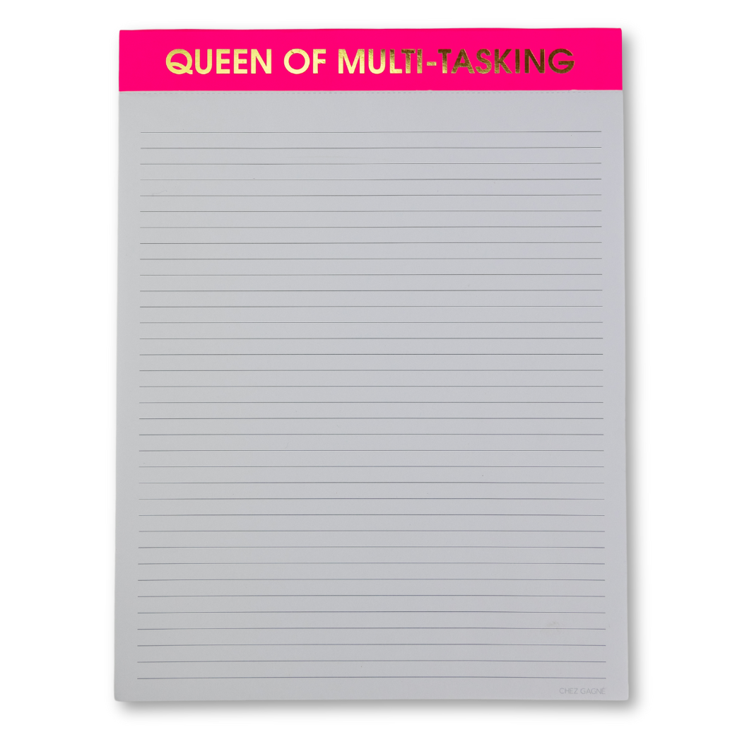 Queen Of Multi-Tasking  - Large Memo Lined Notepad