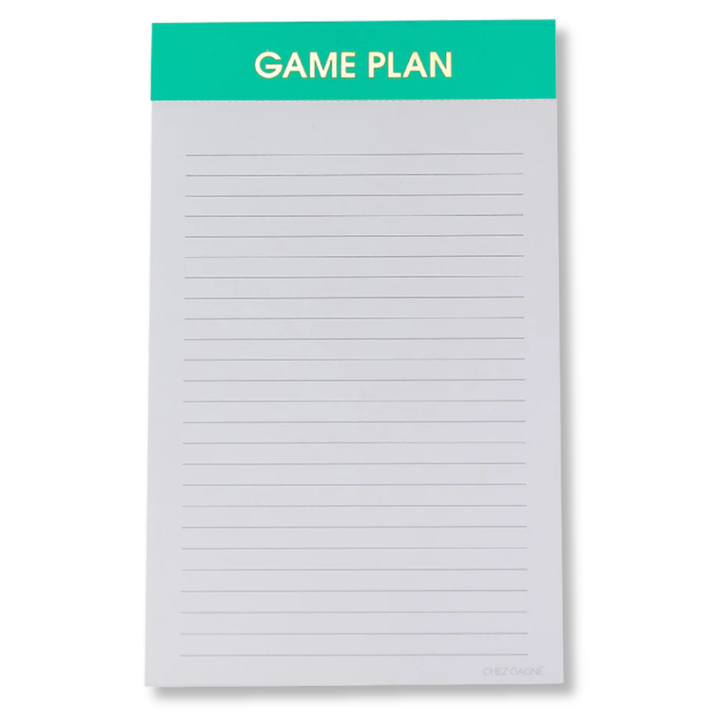 Game Plan - Lined Notepad