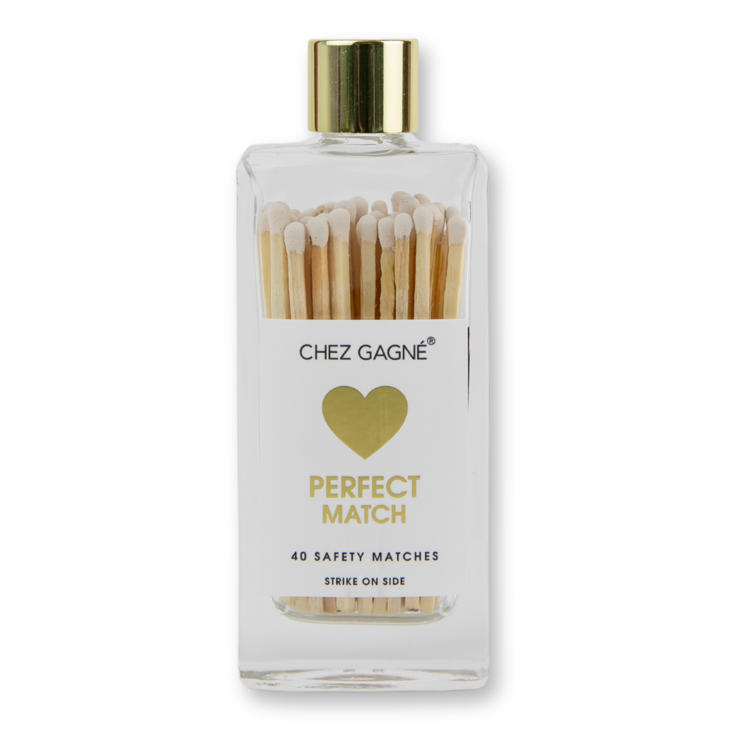 Chez Gagné - Perfect Match - Glass Bottle Safety Matches