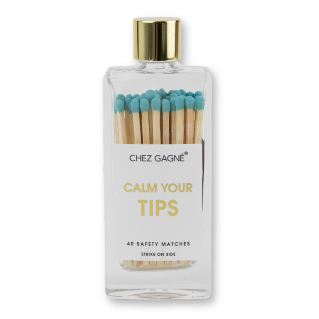 Chez Gagné - Calm Your Tips - Glass Bottle Safety Matches