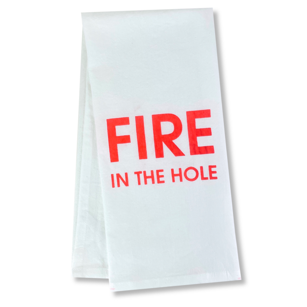 Chez Gagné - Fire In The Hole - Tea Towels