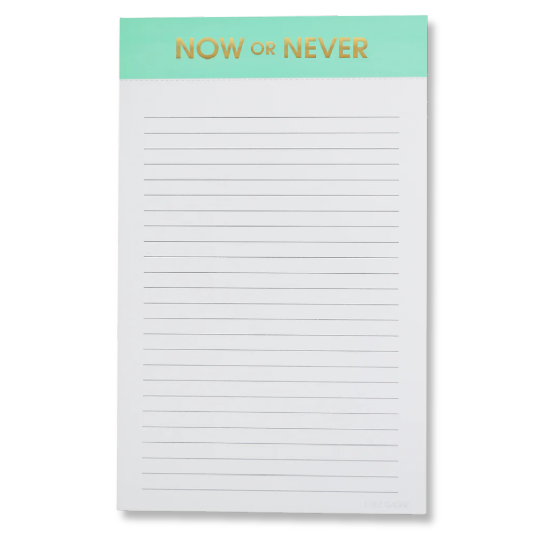 Now Or Never - Lined Notepad