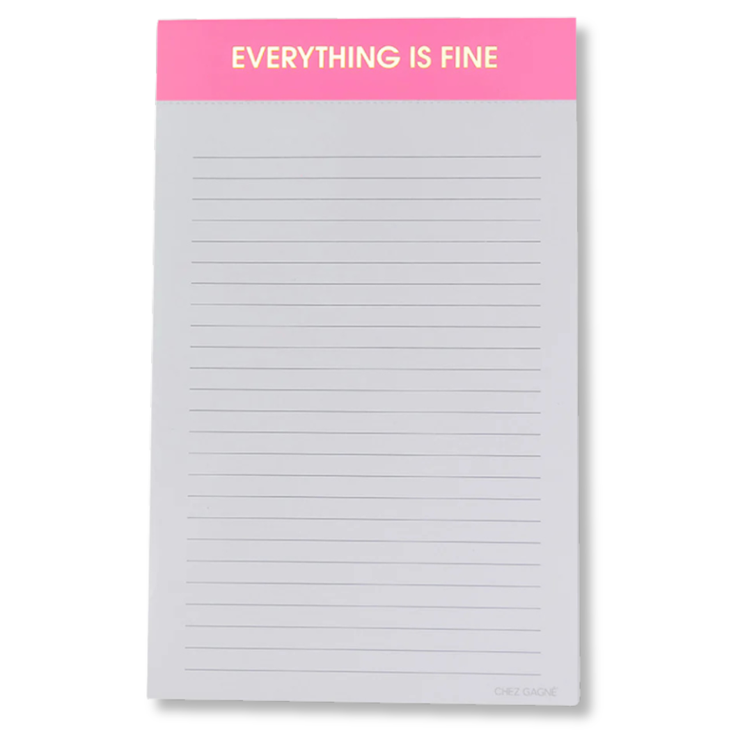 Everything is Fine - Lined Notepad