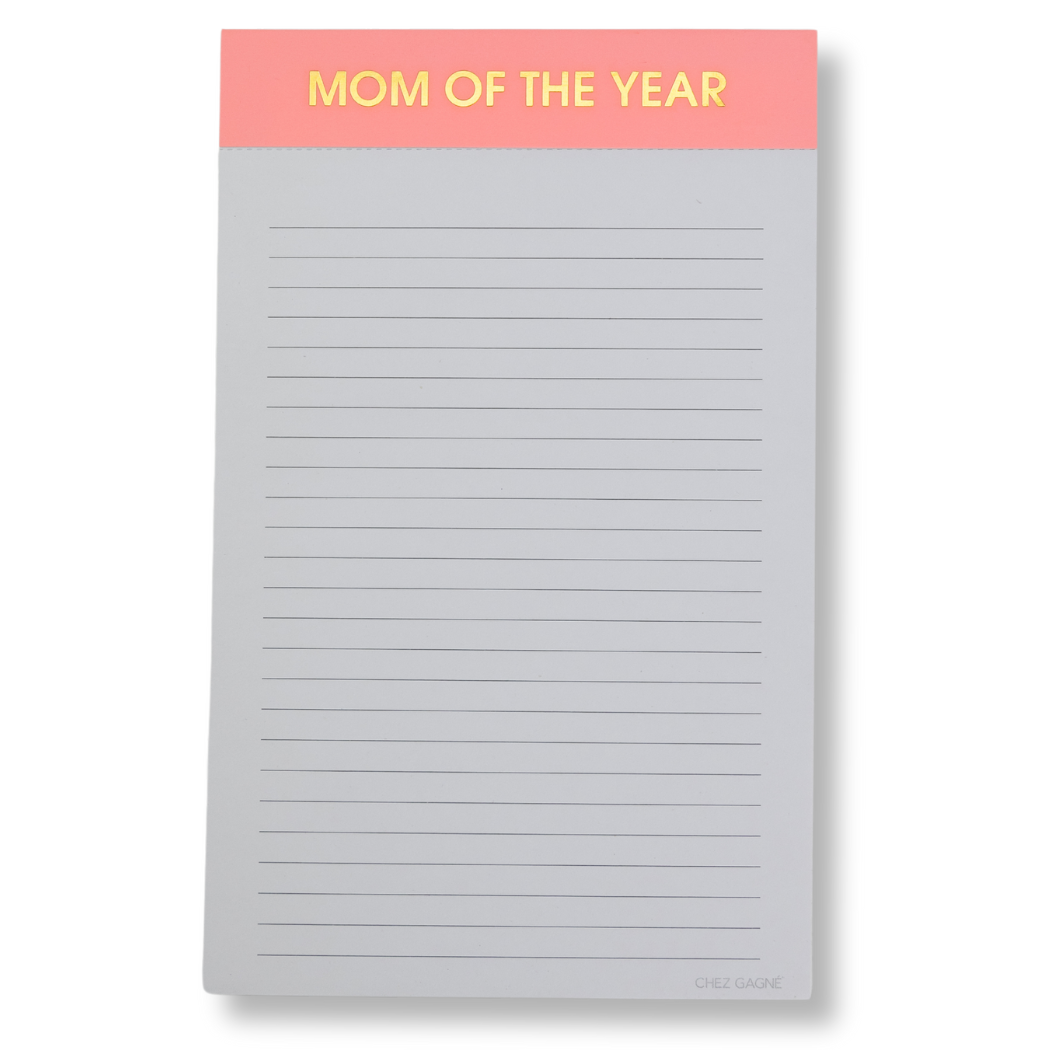 Mom of The Year - Lined Notepad