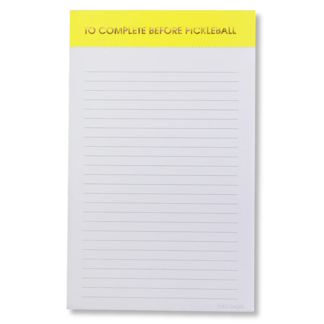 To Complete Before Pickleball - Lined Notepad