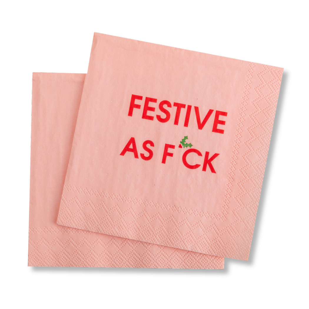 Chez Gagné - Festive As F*ck - Cocktail Napkins