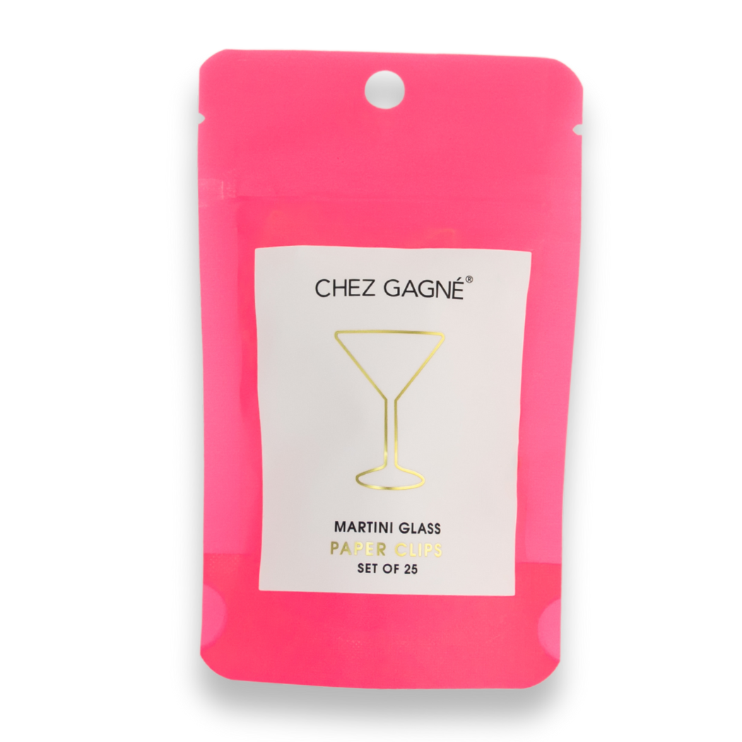 Chez Gagné - Paper Clip Pack - Martini Glass Pack of 25