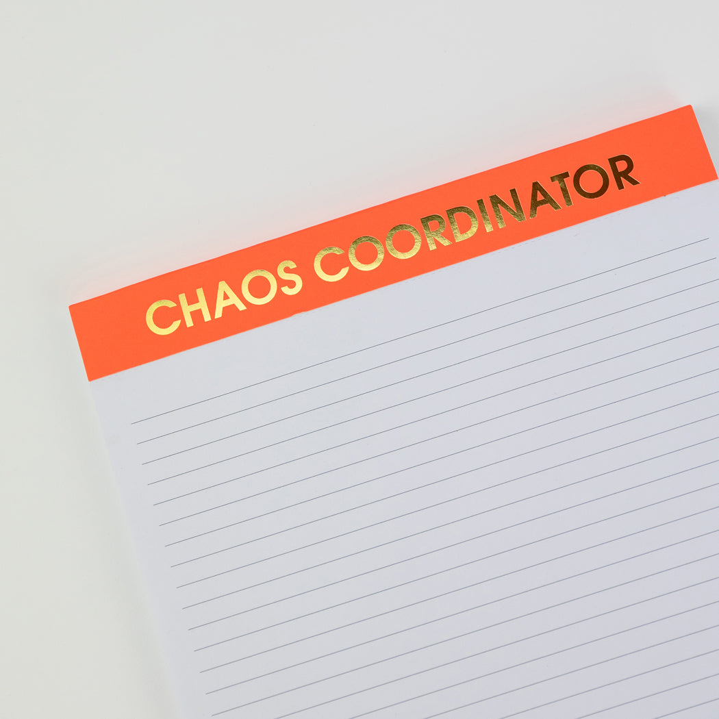 Chaos Coordinator - Large Memo Lined Notepad