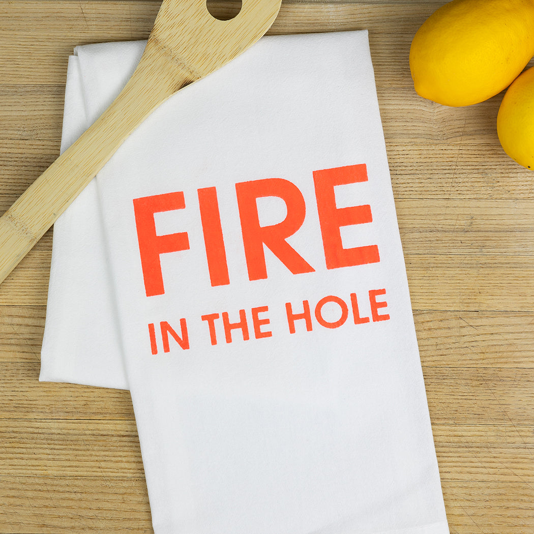 Chez Gagné - Fire In The Hole - Tea Towels