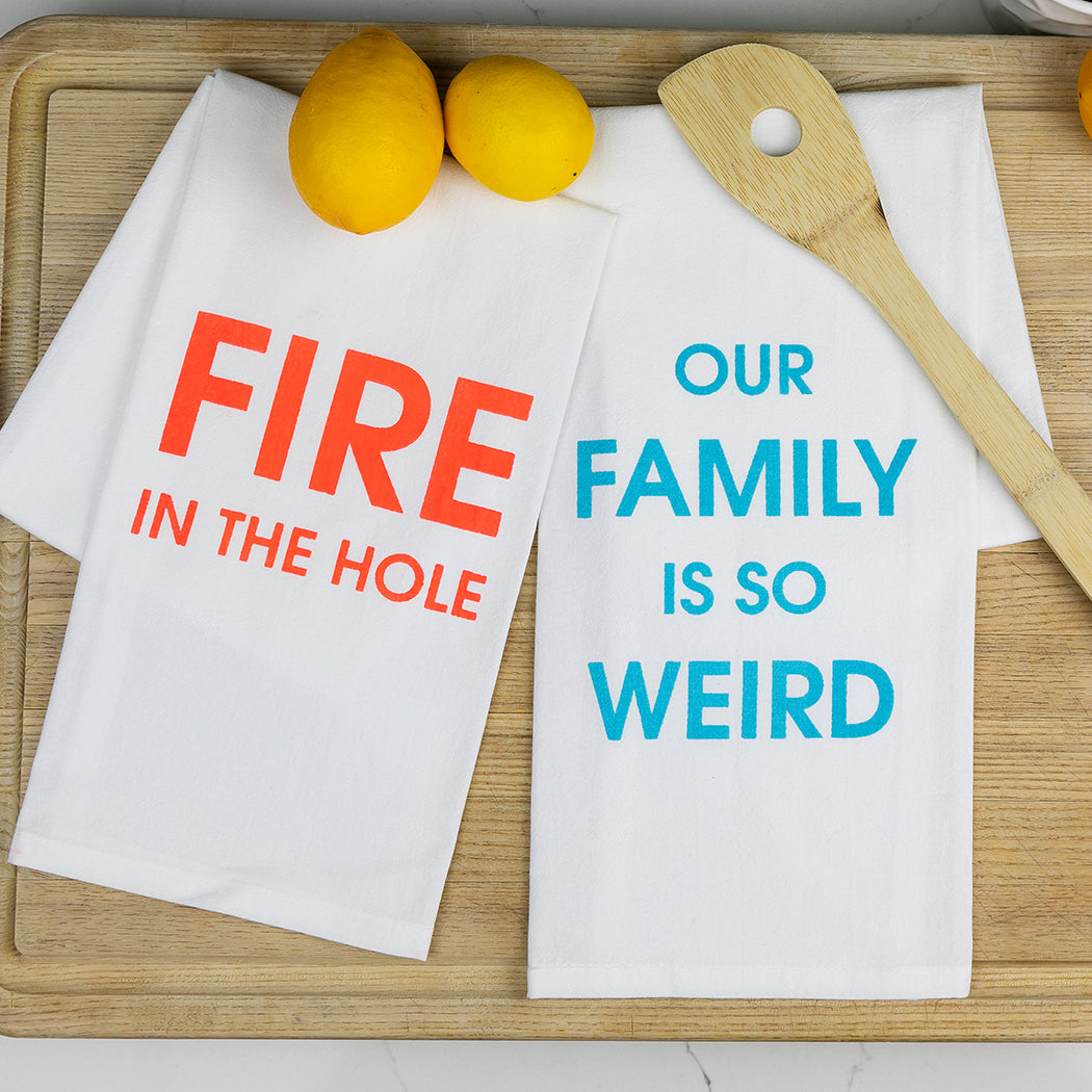 Chez Gagné - Fire In The Hole - Tea Towels