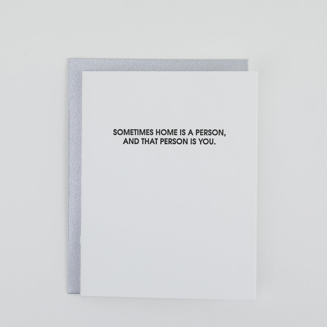 Home Is A Person - Letterpress Card