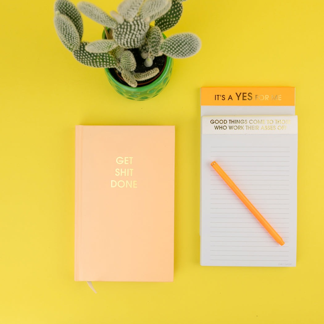 Get Shit Done - Sunset Orange Hardcover Journal