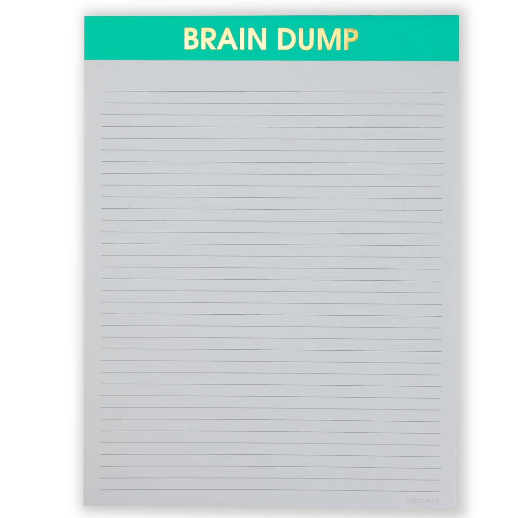 Brain Dump - Large Memo Lined Notepad