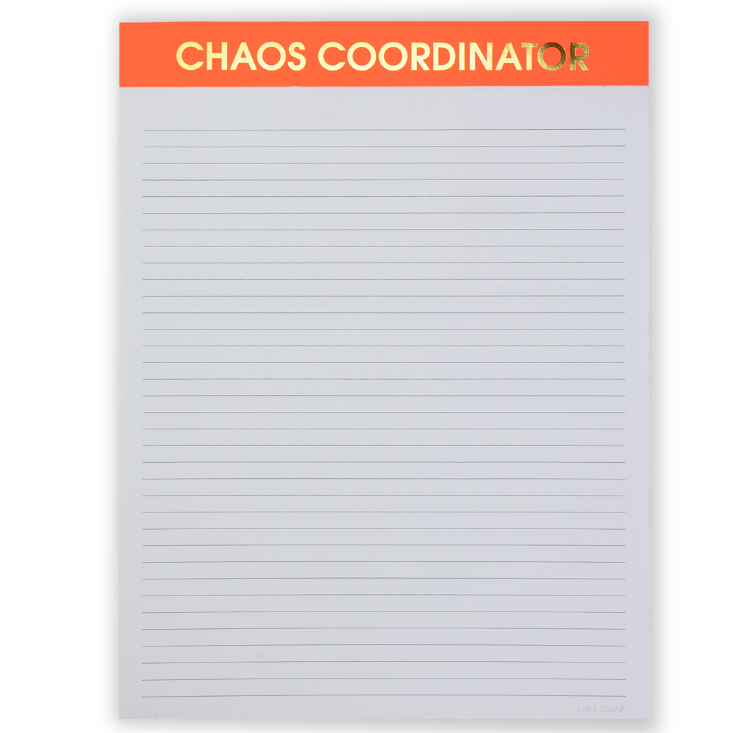 Chaos Coordinator - Large Memo Lined Notepad