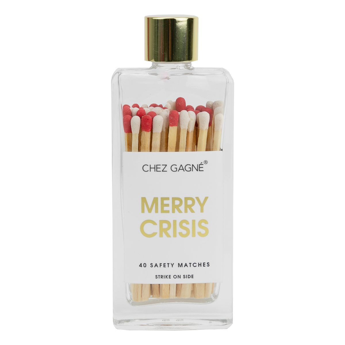 Merry Crisis - Glass Bottle Safety Matches