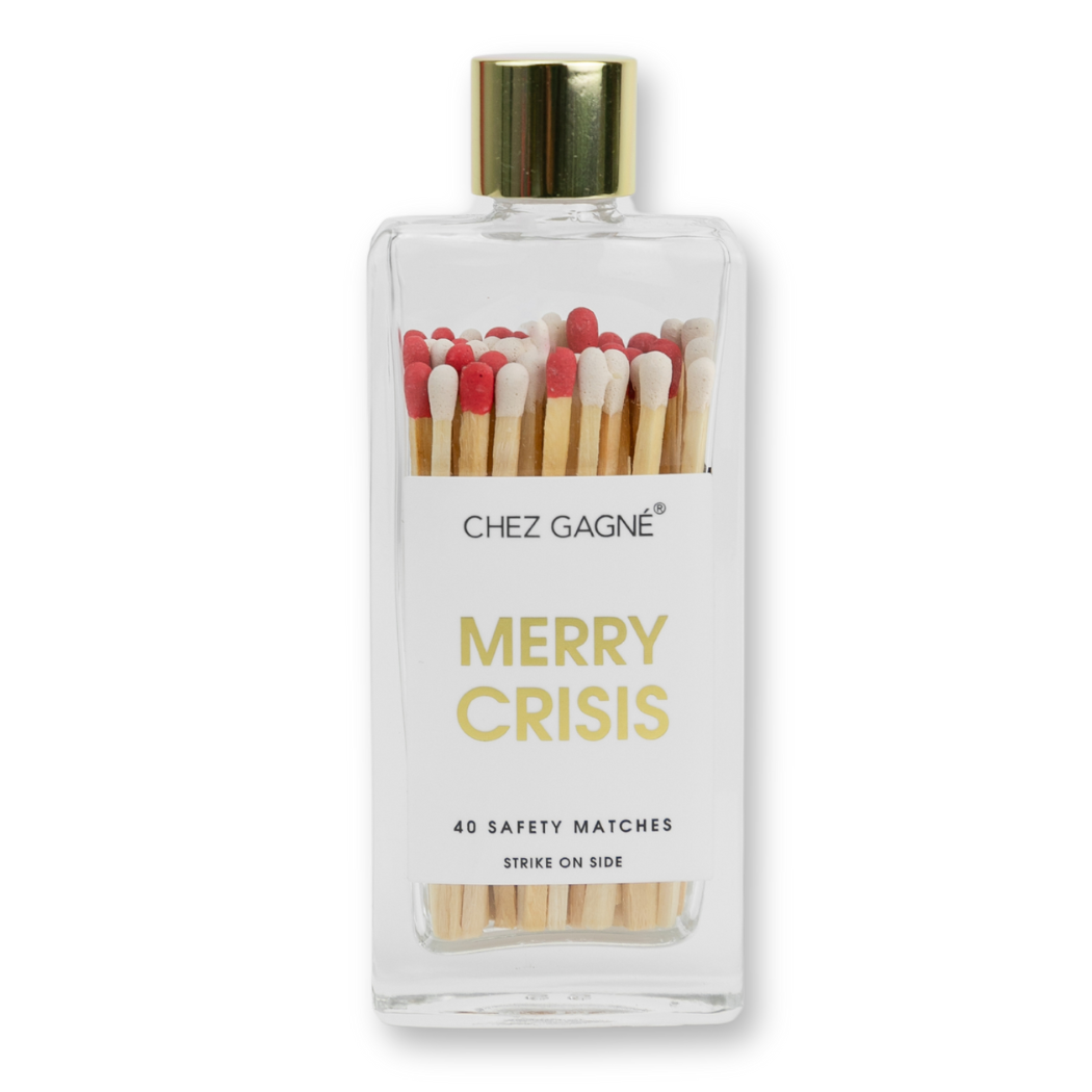 Chez Gagné - Merry Crisis - Glass Bottle Safety Matches