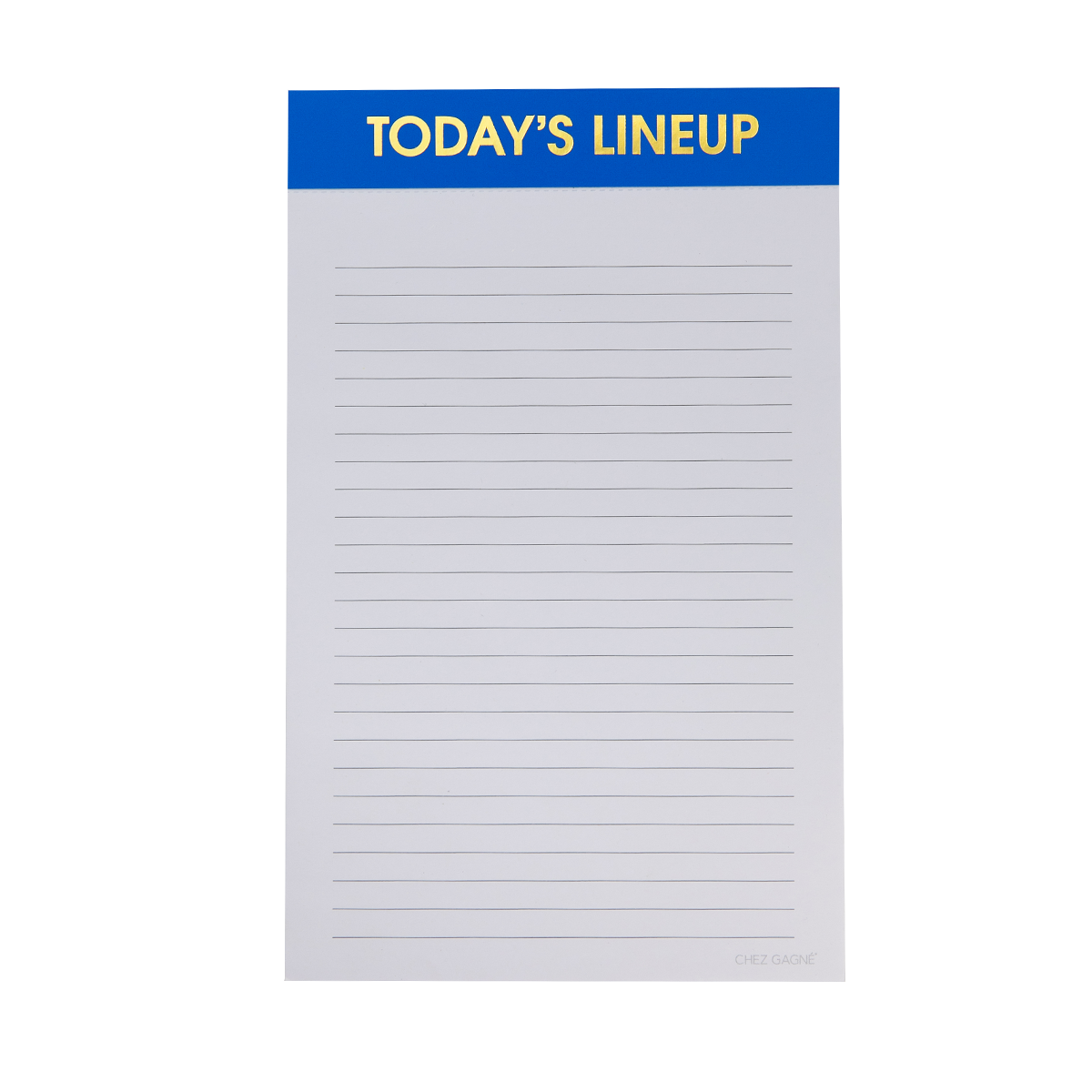 Today's Line Up - Lined Notepad