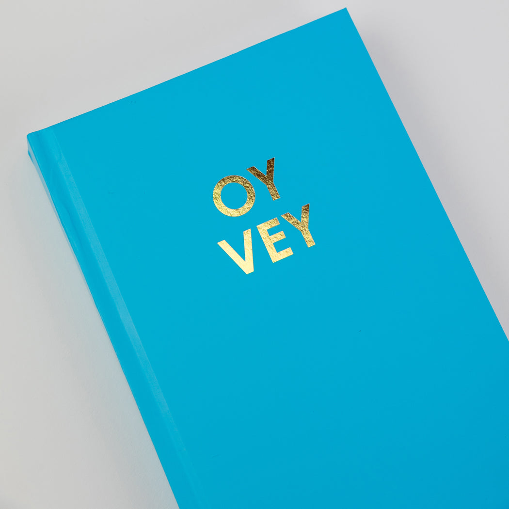 Oy Vey - Caribbean Blue Hardcover Journal