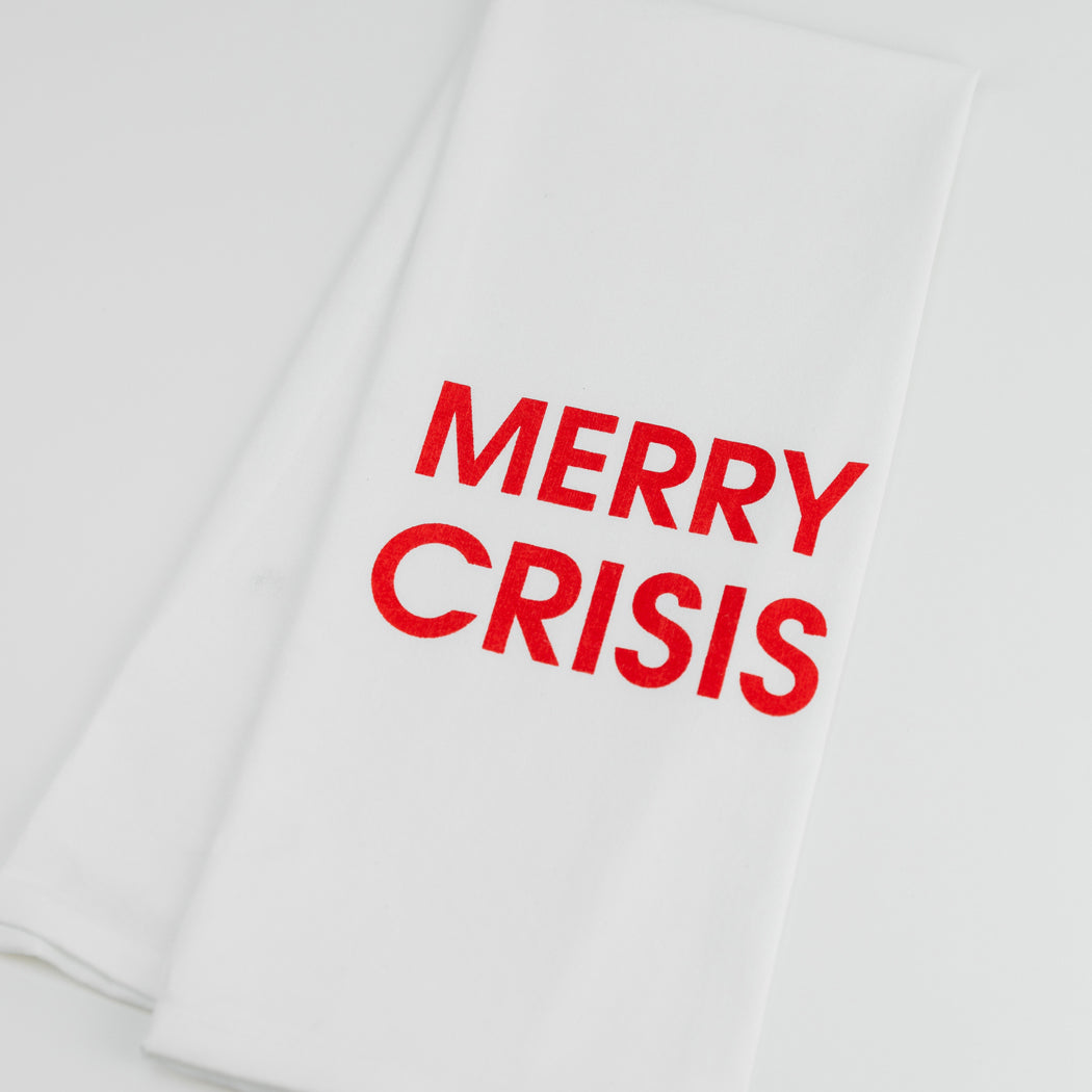 Merry Crisis - Tea Towel