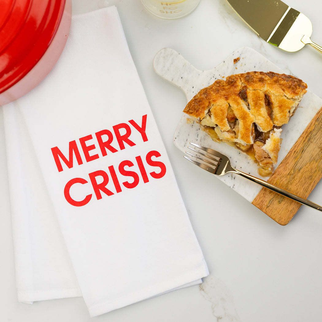 Merry Crisis - Tea Towel