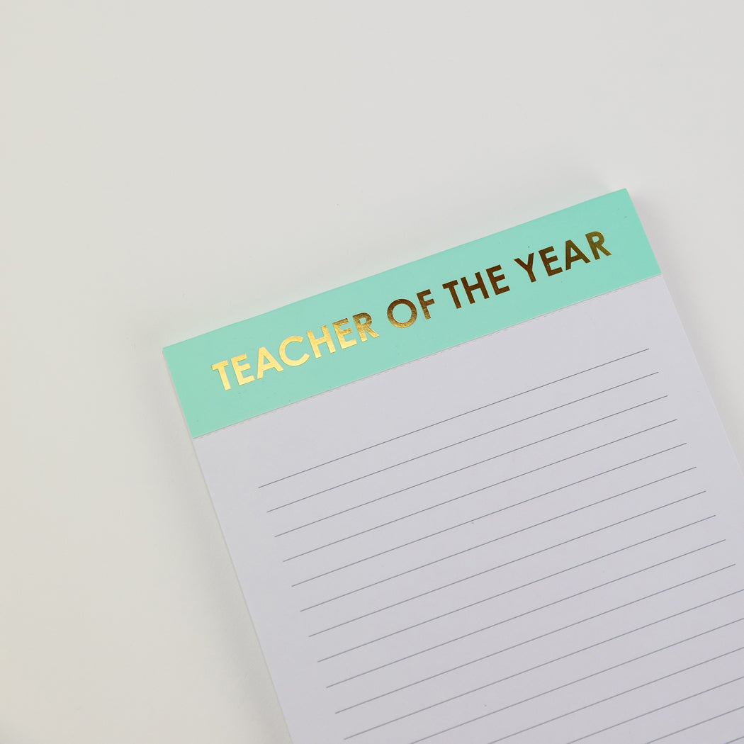 Teacher Of The Year - Lined Notepad