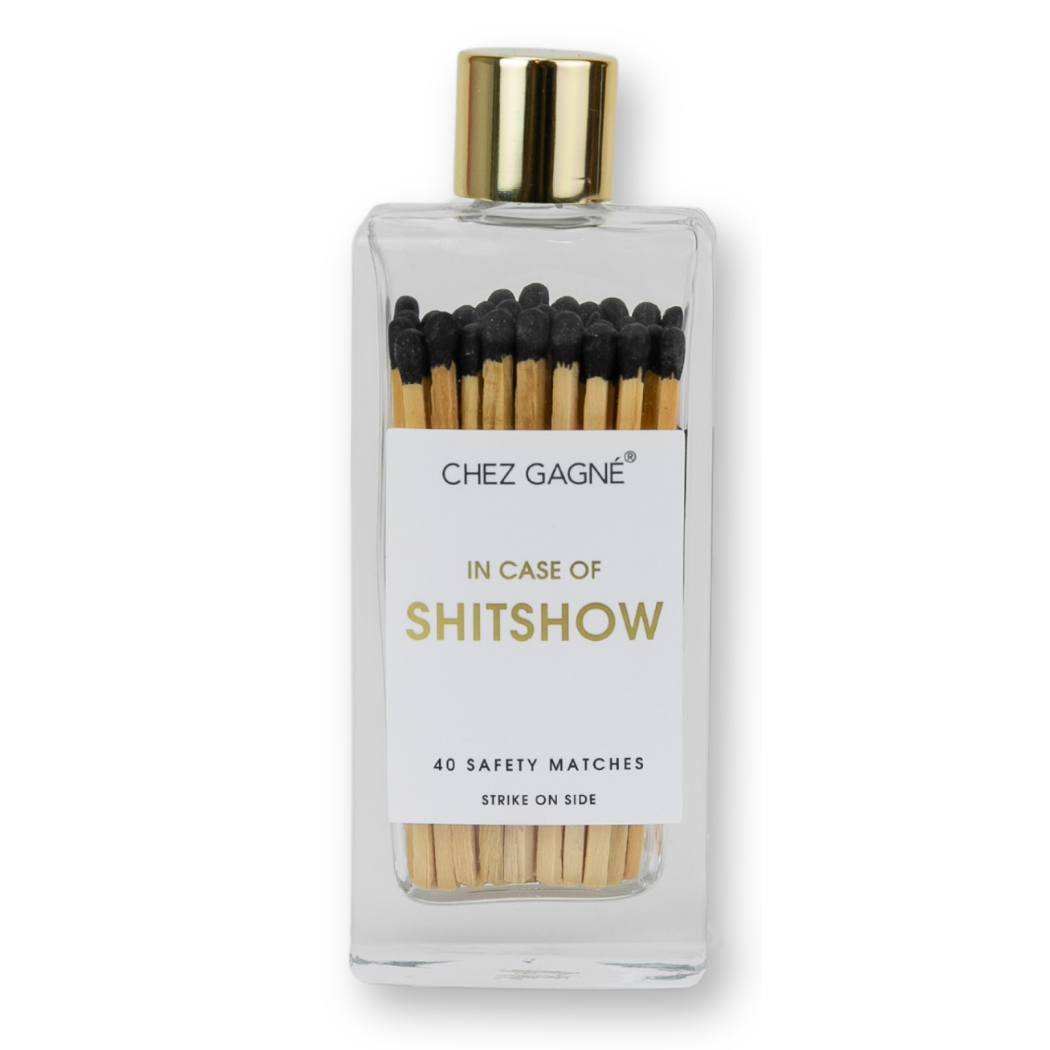 Chez Gagné - In Case of Shitshow - Glass Bottle Safety Matches